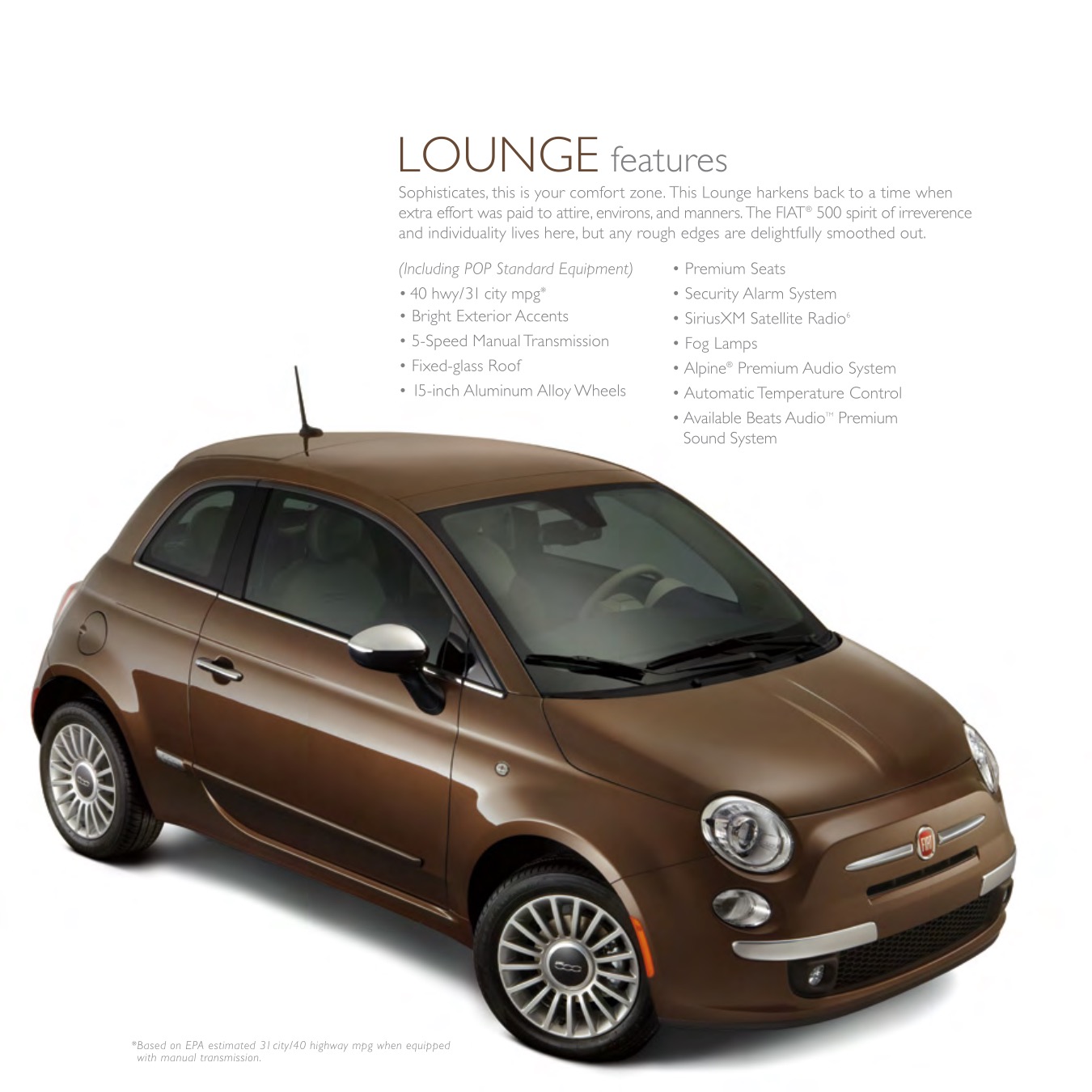 2015 Fiat 500 Brochure Page 54